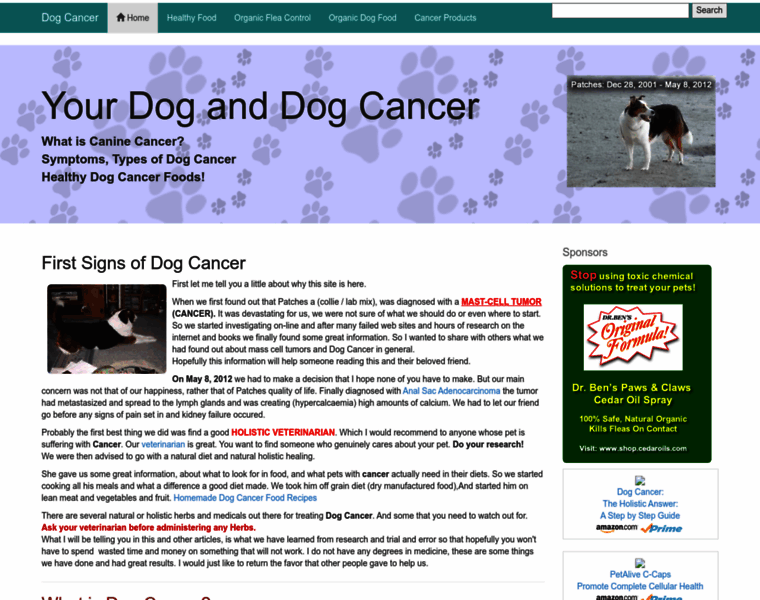 Dogcancerpatches.net thumbnail