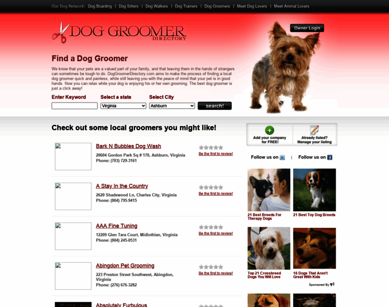 Doggroomerdirectory.com thumbnail