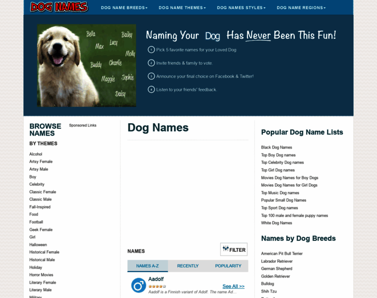 Dognamespro.com thumbnail Dognamespro.com thumbnail