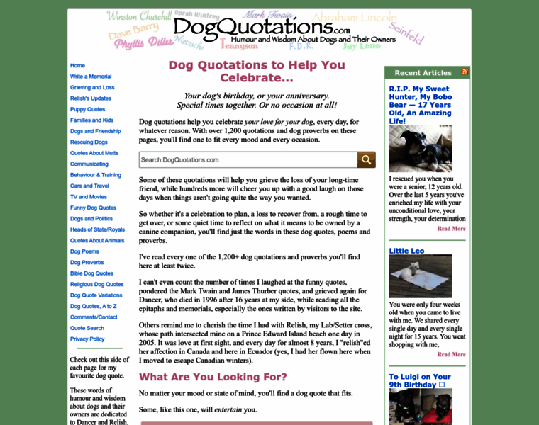 Dogquotations.com thumbnail