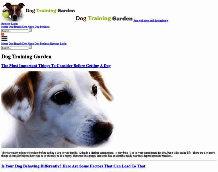 Dogtraininggarden.com thumbnail