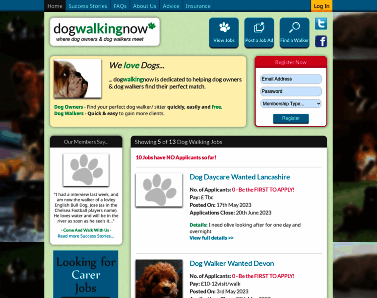 Dogwalkingnow.co.uk thumbnail