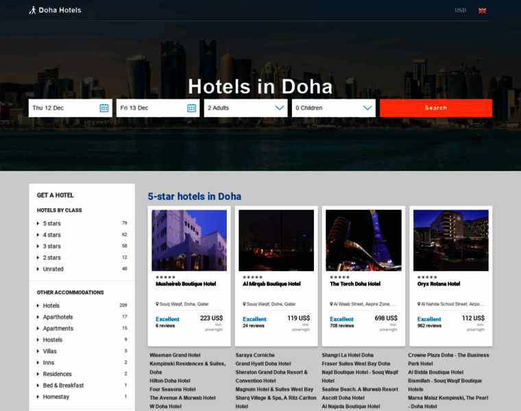 Dohaqatarhotels.com thumbnail