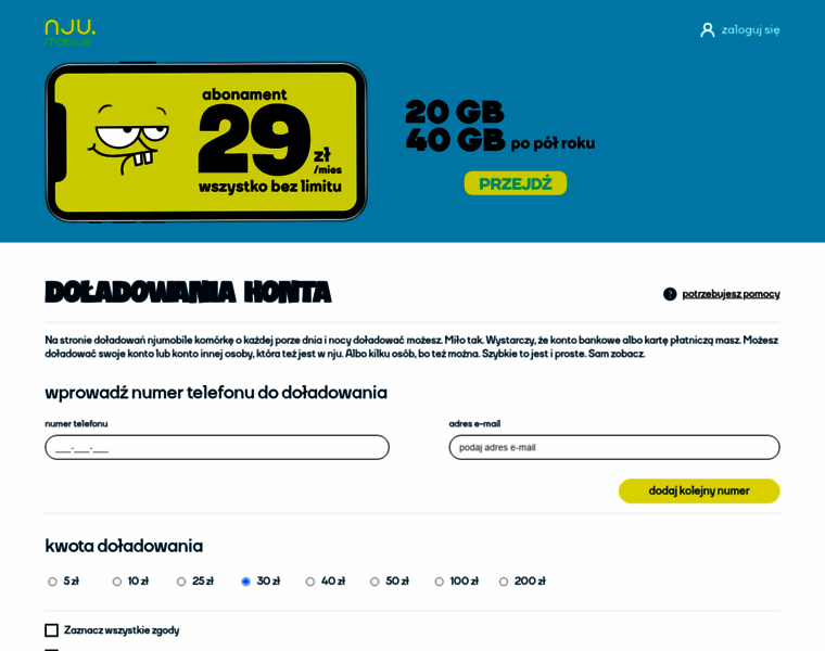 Doladowania.njumobile.pl thumbnail