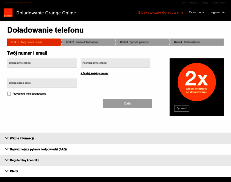 Doladowania.orange.pl thumbnail