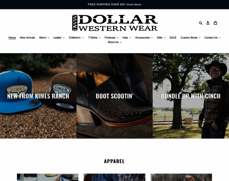Dollarwesternwear.com thumbnail