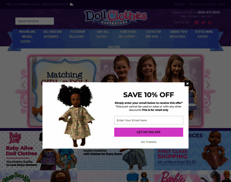 Dollclothessuperstore.com thumbnail