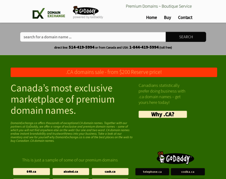 Domainexchange.ca thumbnail