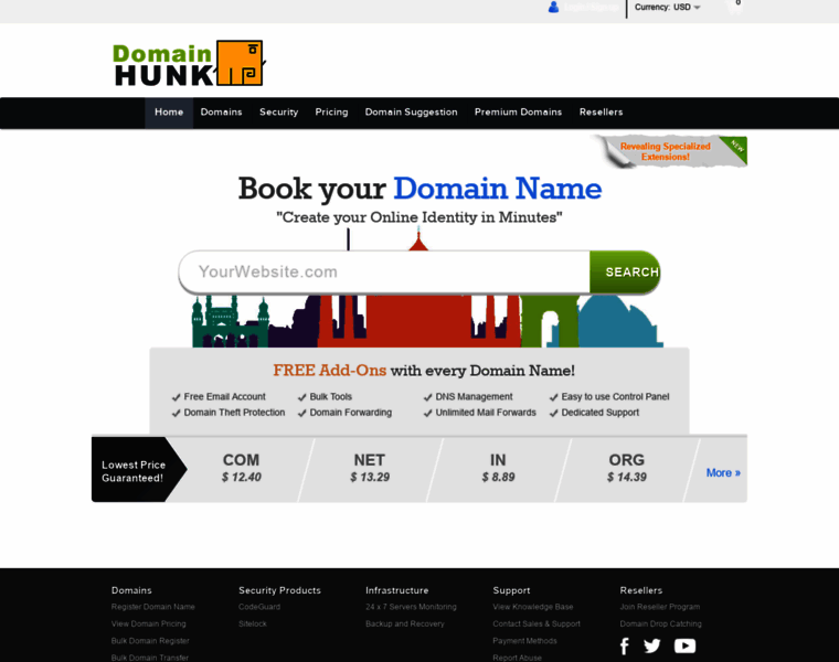 Domainhunk.com thumbnail