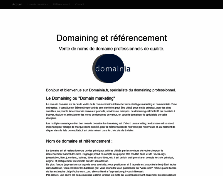 Domainia.fr thumbnail