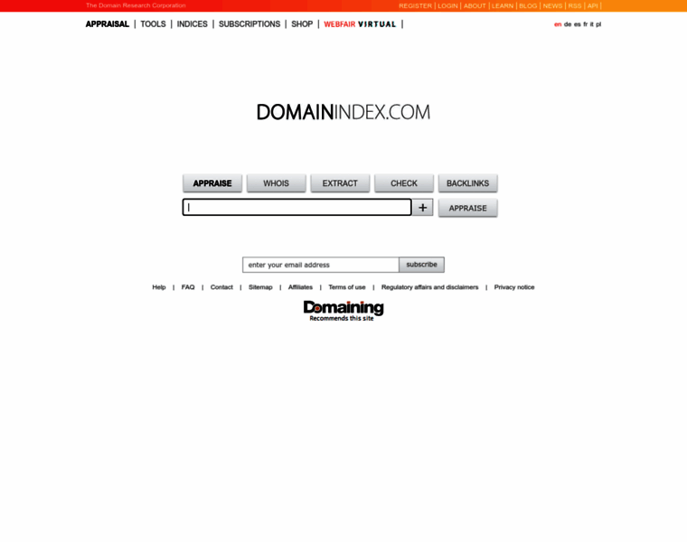 Domainindex.com thumbnail