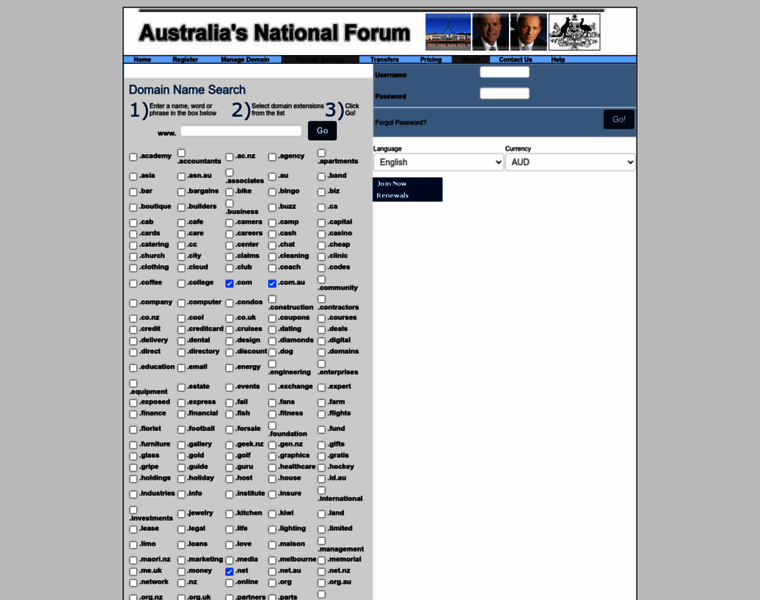 Domains.nationalforum.com.au thumbnail