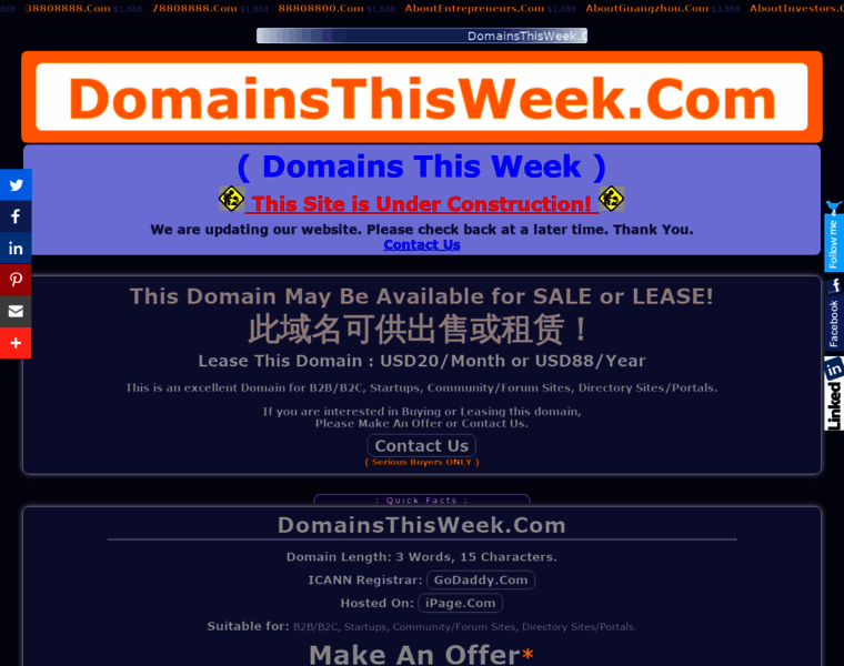 Domainsthisweek.com thumbnail