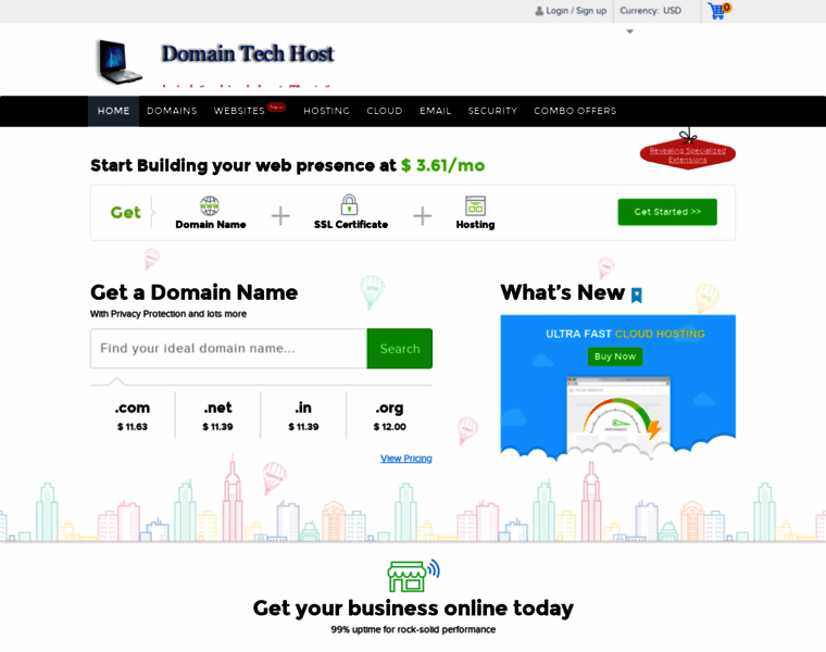 Domaintechhost.com thumbnail