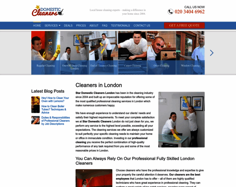 Domesticcleaners.co.uk thumbnail
