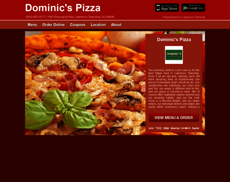 Dominics-pizza.com thumbnail