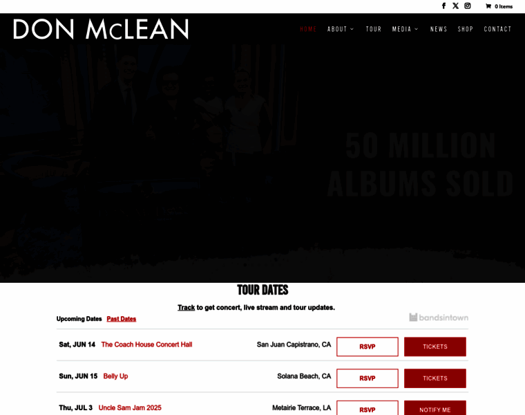 Don-mclean.com thumbnail