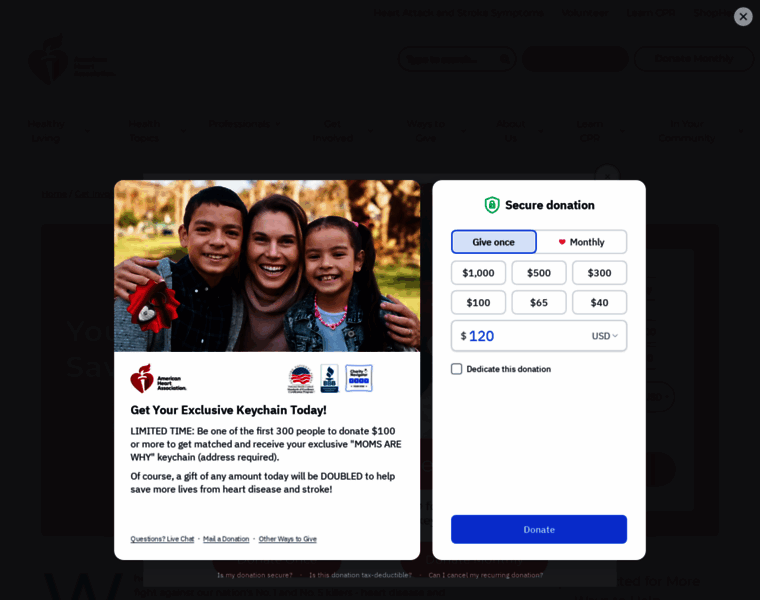 Donate.heart.org thumbnail