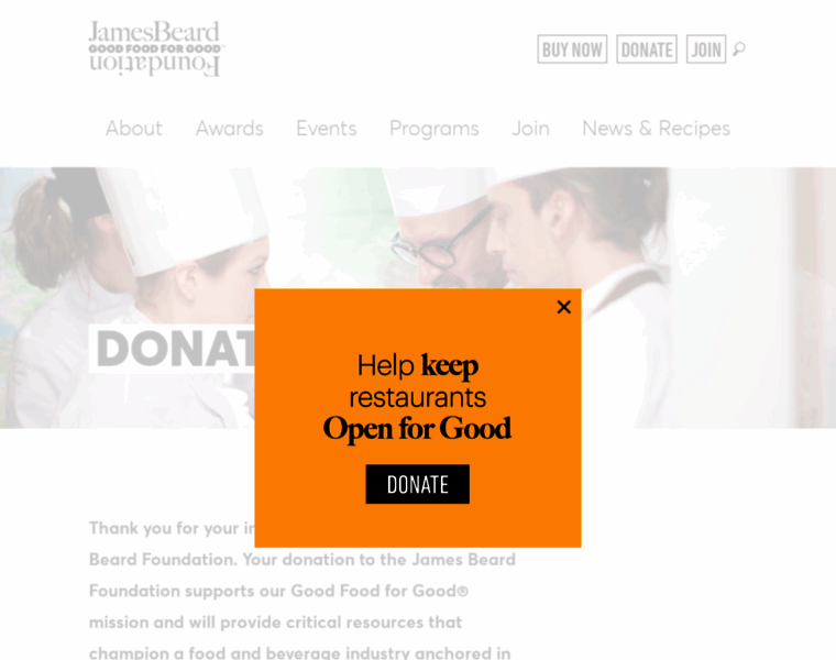 Donate.jamesbeard.org thumbnail
