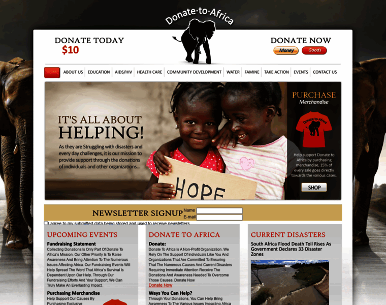 Donatetoafrica.org thumbnail