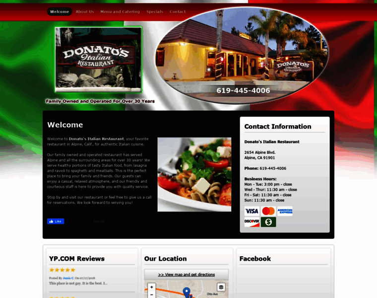 Donatositalianrestaurant.com thumbnail