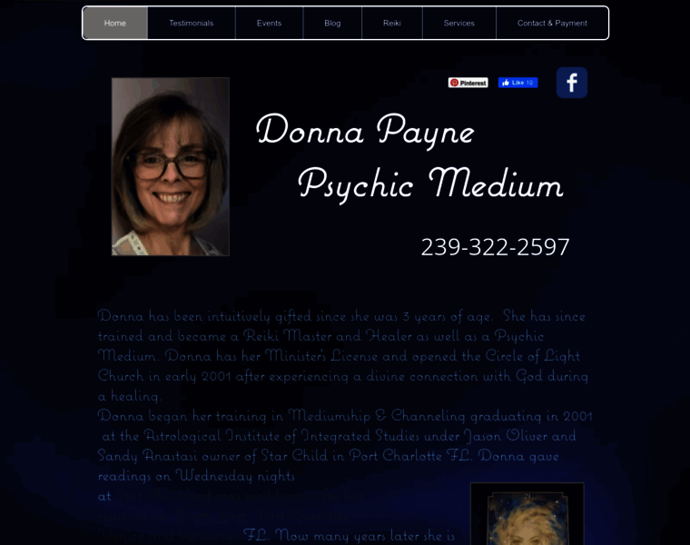 Donnapaynepsychicmedium.com thumbnail