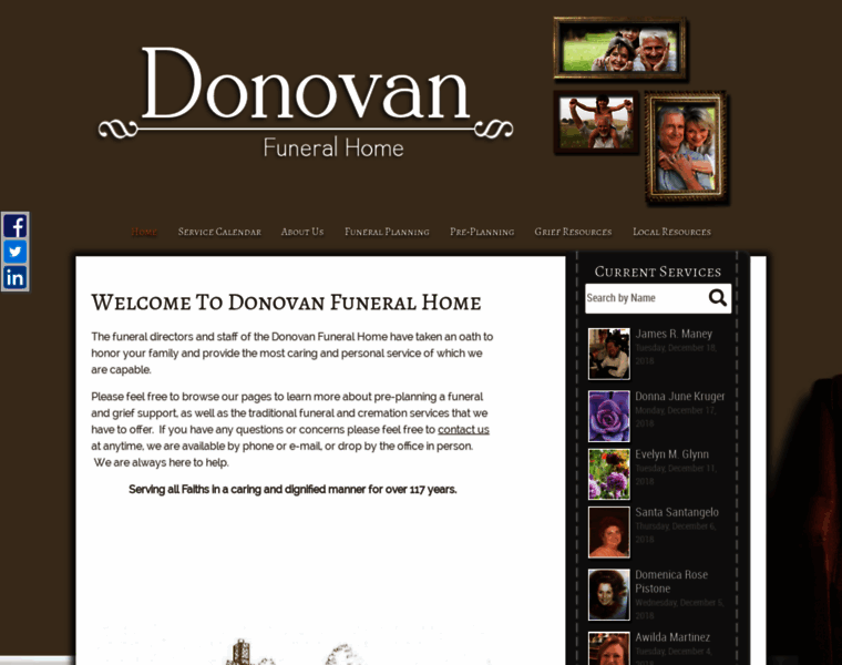 Donovanfunerals.com thumbnail