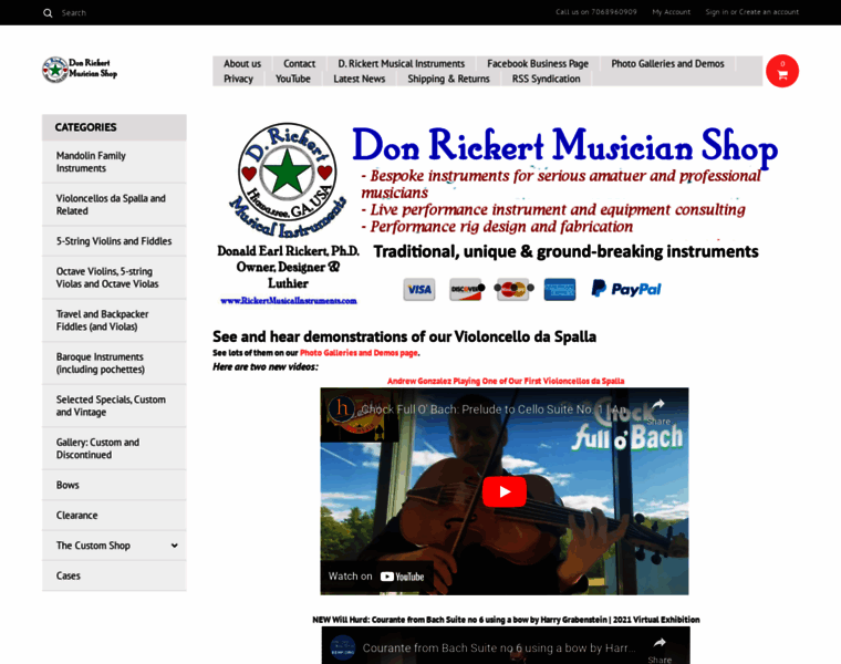 Donrickertmusicianshop.com thumbnail