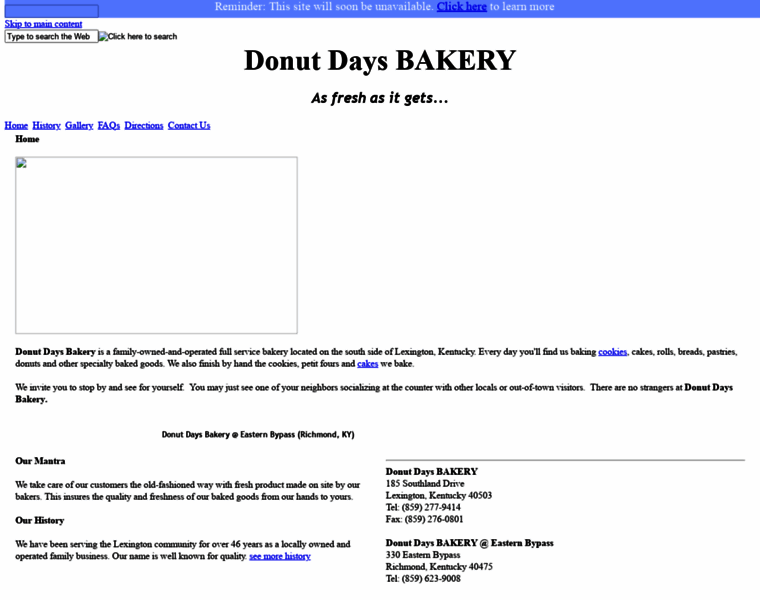 Donutdaysbakery.com thumbnail