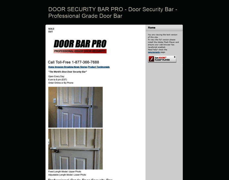 Doorsecuritybarpro.com thumbnail