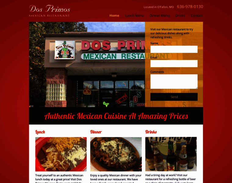 Dosprimosmexicanrestaurant.net thumbnail