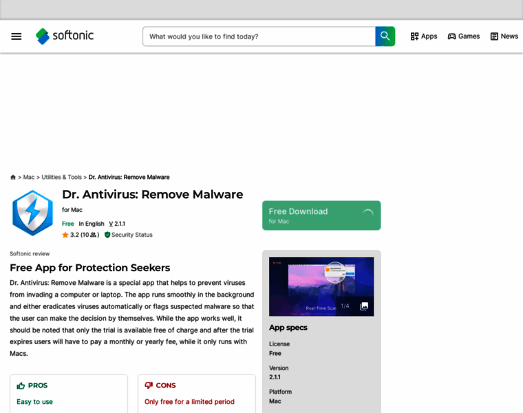 Dr-antivirus-remove-malware.en.softonic.com thumbnail
