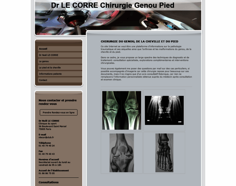 Dr-le-corre-chirurgie-genou-pied.com thumbnail