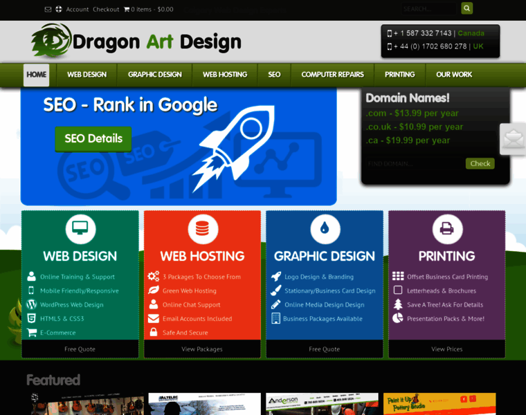 Dragonartdesign.com thumbnail