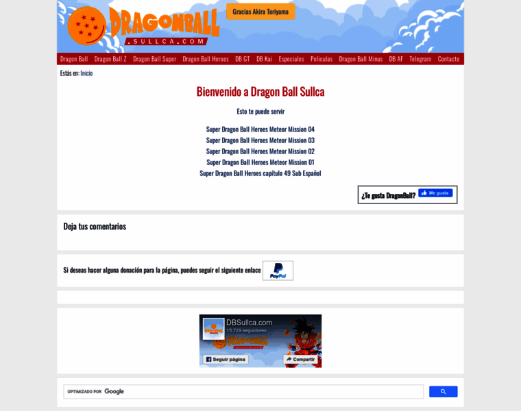 Dragonball.sullca.com thumbnail
