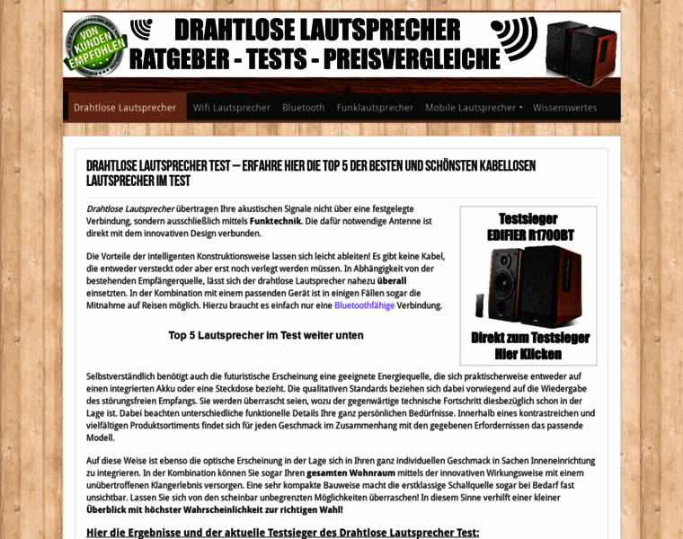 Drahtlose-lautsprecher.com thumbnail
