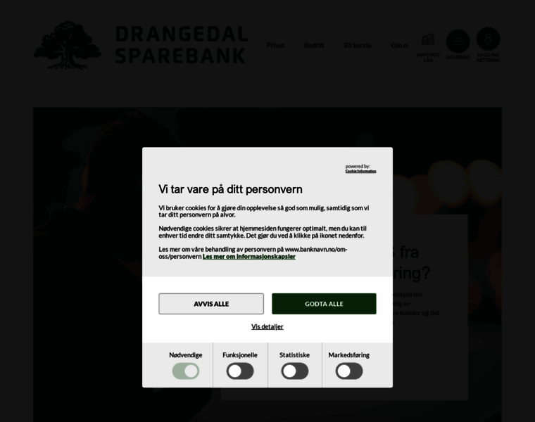 Drangedalsparebank.no thumbnail