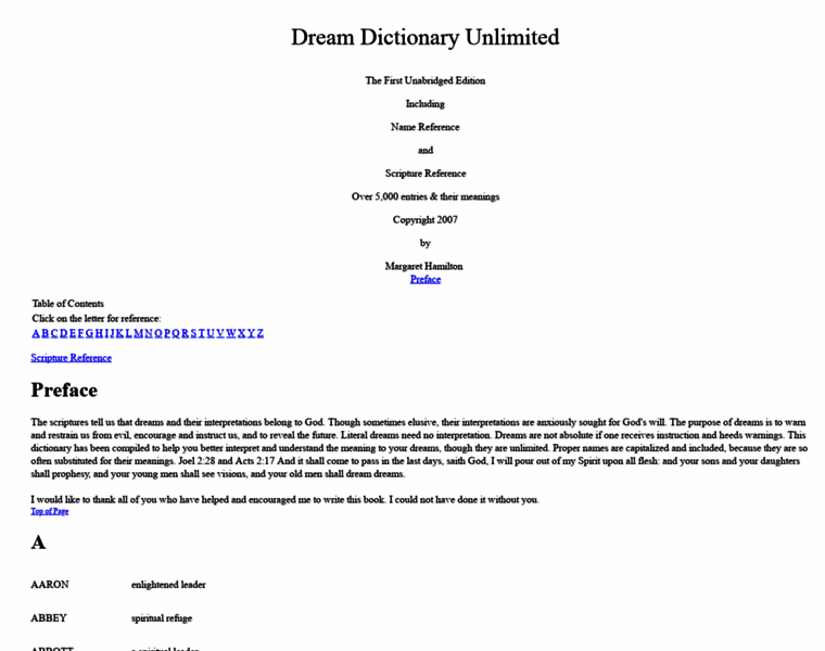 Dream-dictionary-unlimited.com thumbnail