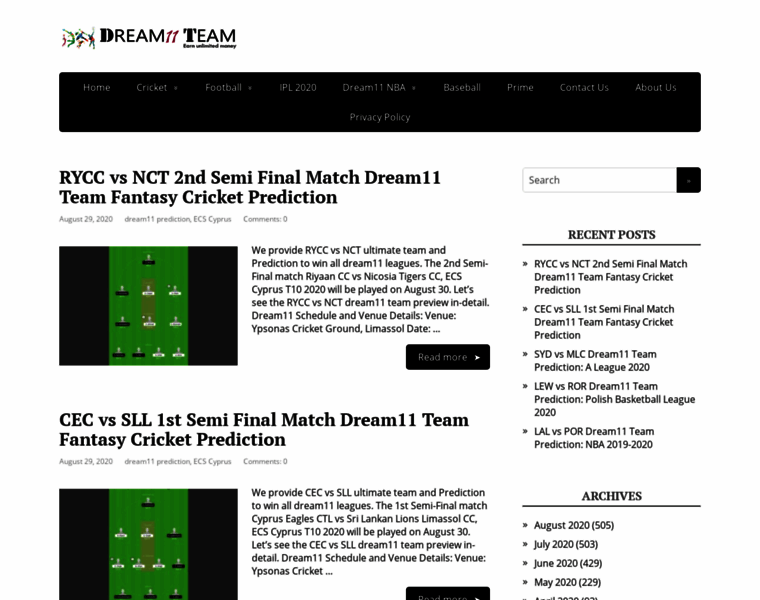Dream11team.com thumbnail