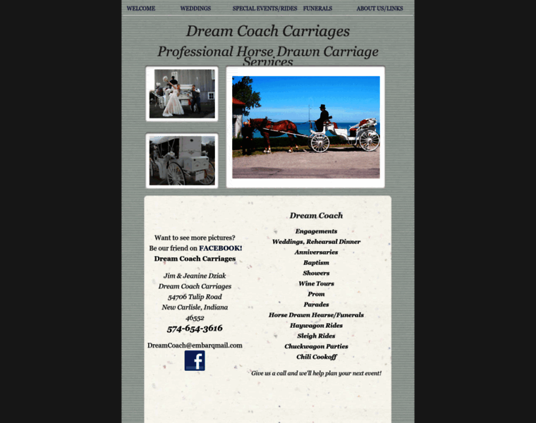 Dreamcoachcarriages.com thumbnail