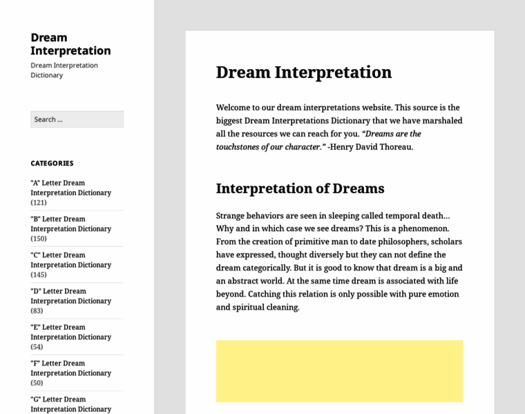 Dreaminterpretation.co thumbnail