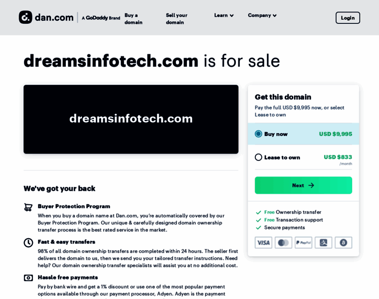 Dreamsinfotech.com thumbnail