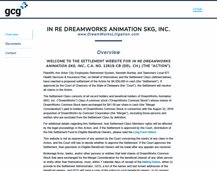 Dreamworkslitigation.com thumbnail