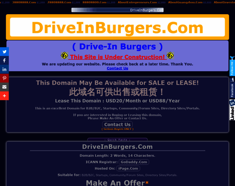 Driveinburgers.com thumbnail