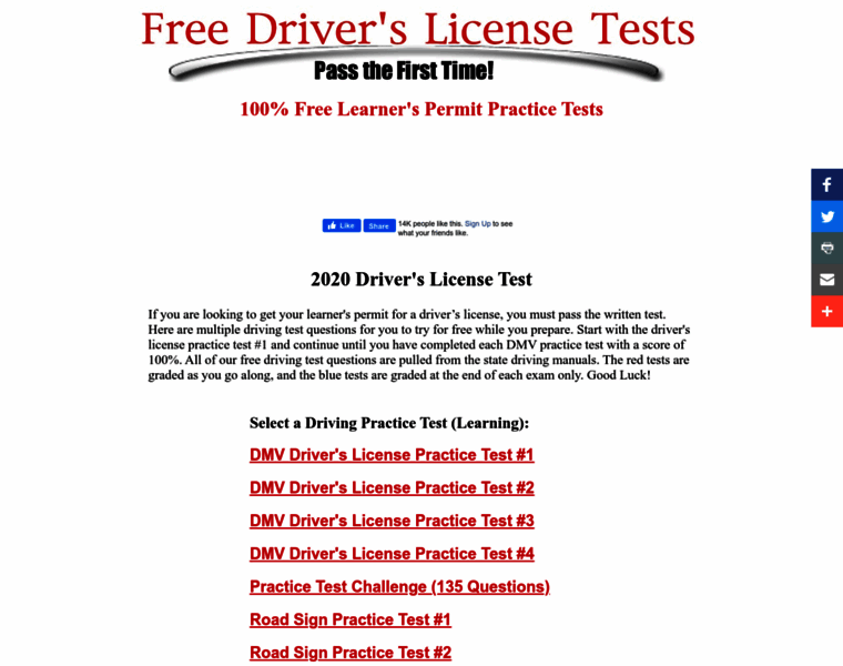 Driverslicensetest.net thumbnail
