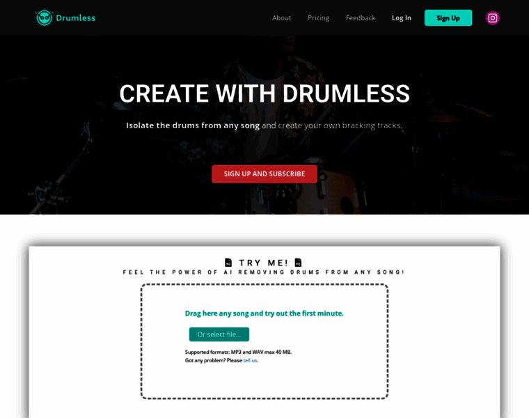 Drumless.app thumbnail Drumless.app thumbnail