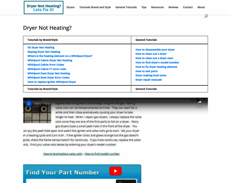Dryernotheating.net thumbnail