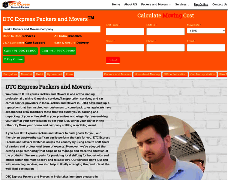 Dtcexpressmovers.in thumbnail