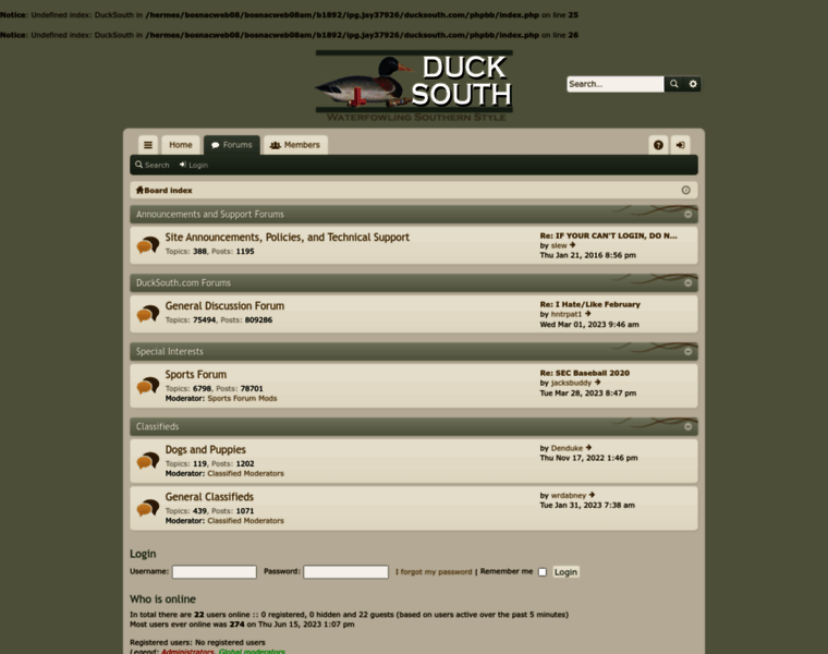 Ducksouth.com thumbnail