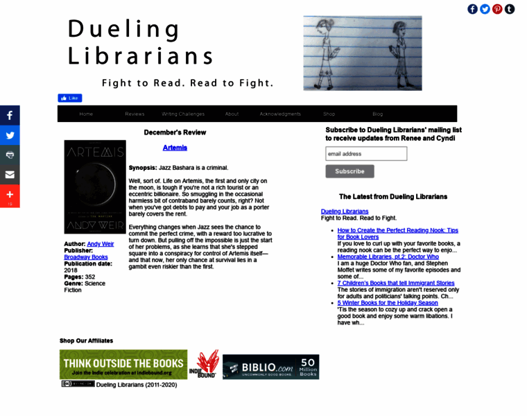 Duelinglibrarians.net thumbnail